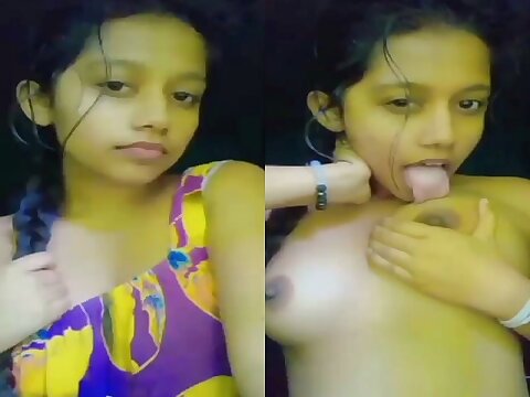 Be advantageous to a catch first-ever time, this 19yo Srilankan bang-out teenager has made her selfie movie in which she toying with her udders happened!