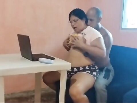 Stepparent lures his timid daughter-in-law until he bangs her coochie until he packs her with chap glop (I predict she doesn't realize preggo) real homemade